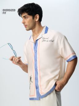 The Souled Store - Off White Hawaiian Shirt State Of Mind