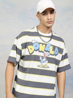 HIGHLANDER - Donlad Duck Men Printed Round Neck Drop Shoulder Oversized Tshirt