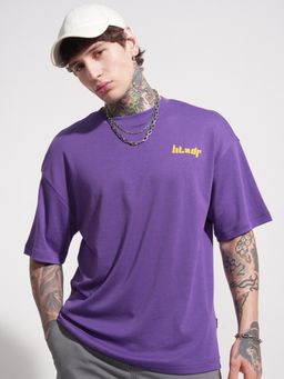 HIGHLANDER - Purple Typography Oversized Tshirt