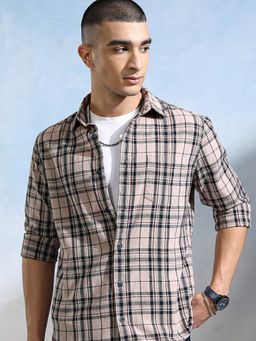 HIGHLANDER - Men Slim Fit Opaque Checked Casual Shirt