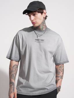 HIGHLANDER - Men Round Neck Half Sleeve Oversize D and S Cold P and D Gc Tshirt