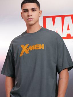 HIGHLANDER - Marvel Men X-Man Round Neck Oversized Drop Shoulder Tshirt