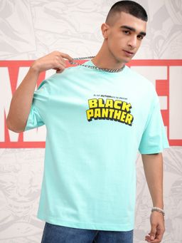 HIGHLANDER - Marvel Men Panther Round Neck Oversized Drop Shoulder Tshirt