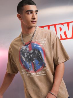 HIGHLANDER - Marvel Men Deadpool Round Neck Oversized Drop Shoulder Tshirt