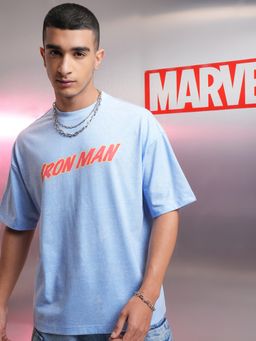 HIGHLANDER - Marvel Men Iron Man Round Neck Oversized Drop Shoulder Tshirt