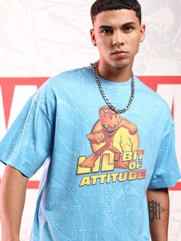 HIGHLANDER - Men Guardians Of Galaxy Round Neck Short Sleeve Oversized Drop Shoulder Tshirt