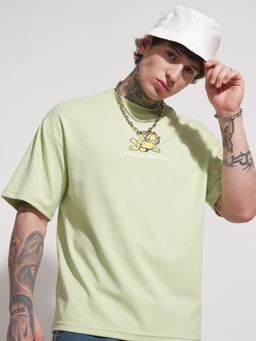 HIGHLANDER - Light Green Garfield Drop Shoulder Tshirt