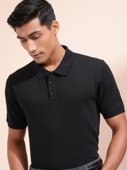 LOCOMOTIVE - Men Premium Jet Knitted Relaxed Fit Half Placket Polo T-Shirt