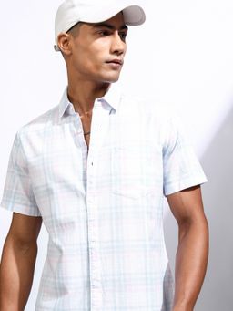 LOCOMOTIVE - Men Checked Casual Regular Fit Shirt