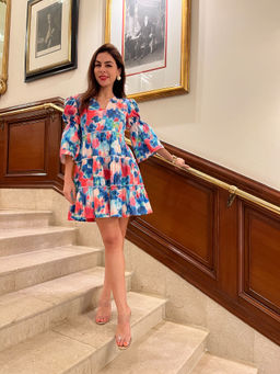 Clothes on my mind - Rainbow Multi-color Mini Dress