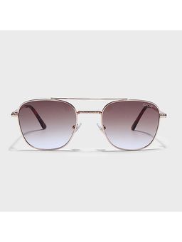 IDOR - Premium Metal Brown Lens Square Uv Protection Sunglass for Unisex-56039-Gd (54)