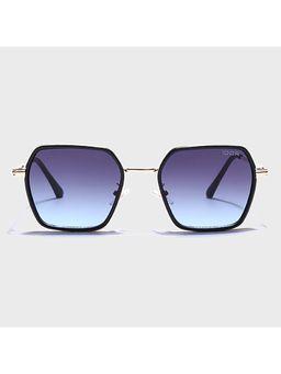 IDOR - Premium Metal Blue Lens Square Uv Protection Sunglass for Unisex-56048-Gd (55)