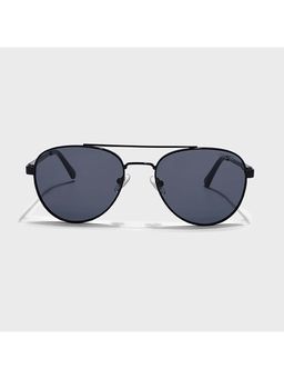 IDOR - Premium Metal Black Lens Pilot Uv Protection Sunglass for Unisex-56053-Blk (55)