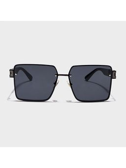 IDOR - Premium Metal Black Lens Square Uv Protection Sunglass for Unisex-58404-C1 (61)