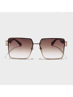 IDOR - Premium Metal Brown Lens Square Uv Protection Sunglass for Unisex-58404-C3 (61)