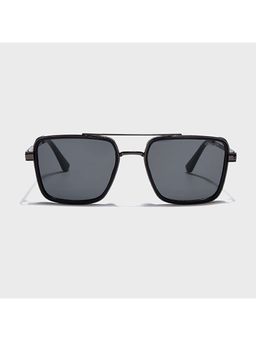 IDOR - Premium Metal Black Lens Square Uv Protection Sunglass for Unisex-58503-C1 (56)