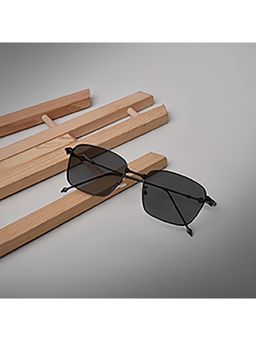 SAM AND MARSHALL - Adrian Black Lens Rectangle Uv Protection Sunglass for Unisex-Adrian_Black_20064