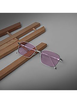 SAM AND MARSHALL - Adrian Pink Lens Rectangle Uv Protection Sunglass for Unisex-Adrian_Pink_20068