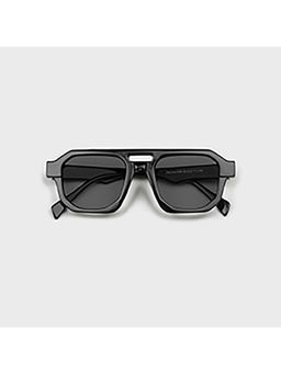 SAM AND MARSHALL - Lexen Black Lens Square Uv Protection Sunglass for Unisex-Lexen_Black_20057