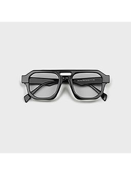SAM AND MARSHALL - Lexen Grey Lens Square Uv Protection Sunglass for Unisex-Lexen_Black_Grey_10594