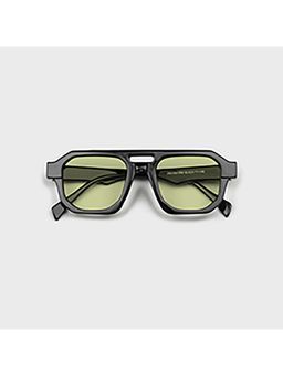SAM AND MARSHALL - Lexen Green Lens Square Uv Protection Sunglass for Unisex-Lexen_Green_20059