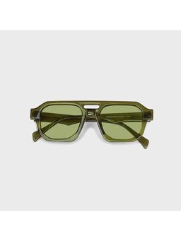 SAM AND MARSHALL - Lexen Green Lens Square Uv Protection Sunglass for Unisex-Lexen_Olive_20158