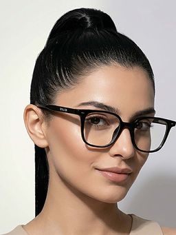 ROYAL SON - Plastic Black Lens Square Eyeglass Frames for Unisex-Sf-Rs1112-C1 (50)