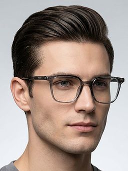 ROYAL SON - Plastic Grey Lens Square Blue Light Eyeglass Frames for Unisex-Sf-Rs1112-C2 (50)