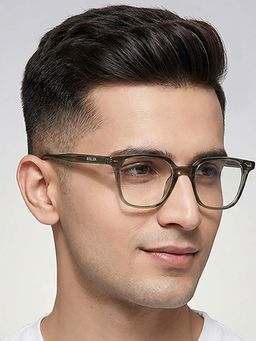 ROYAL SON - Plastic Green Lens Square Eyeglass Frames for Unisex-Sf-Rs1112-C3 (50)