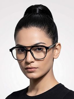 ROYAL SON - Plastic Black Lens Square Eyeglass Frames for Unisex-Sf-Rs9090-C1 (50)