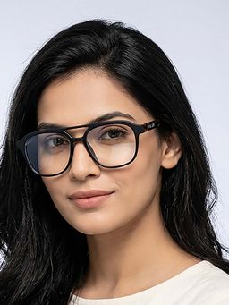 ROYAL SON - Plastic Black Lens Square Eyeglass Frames for Unisex-Sf-Rs9090-C3 (50)