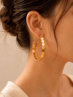 VIRAASI - Demifine Heart Hoop Earrings