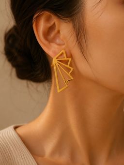 VIRAASI - Demifine Geometric Drop Earrings