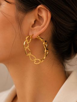 VIRAASI - Demifine Heart Hoop Earrings