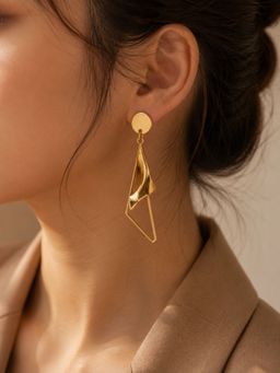 VIRAASI - Demifine Geometric Drop Earrings