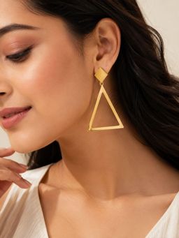 VIRAASI - Demifine Geometric Drop Earrings