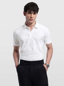Arrow - White Men's Floral Printed Regular Fit Polo T-shirt