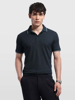 Arrow - Navy Blue Men's Textured Regular Fit Polo shirt