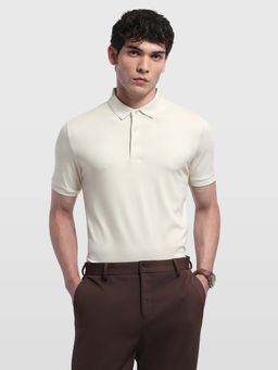 Arrow - Off White Men's Solid Regular Fit Polo shirt