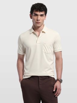 Arrow - Off White Men's Solid Regular Fit Polo shirt