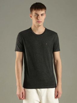 Tommy Hilfiger - Charcoal Heathered Slim Fit Cotton T-Shirt