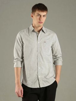 Tommy Hilfiger - Green Checks Regular Fit Poplin Woven Shirt
