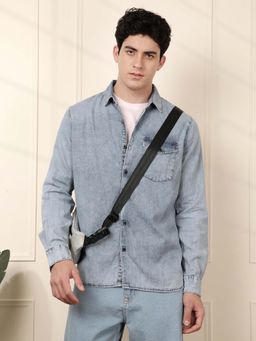 WROGN - Faded Blue Full Sleeve Shirt