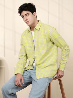 WROGN - Green Classic Checkered Shirt In Yellow