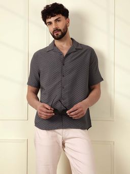 WROGN - Textured Short Sleeve Shirt | Grey