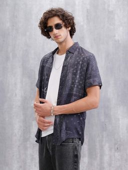 WROGN - Fluid Aop Slim Fit Shirt | Black