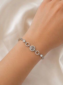 RishiRich Jewels - Women 925 Sterling Silver Minimalist Chain Link Bracelet (6.5)