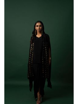 DAY AND MOOD - Black The Cord Edit Cape with Camisole and Skirt