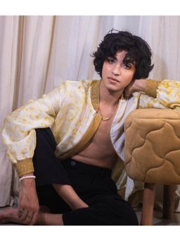 MEESA - Less Is More Multi Colored Bomber Jacket