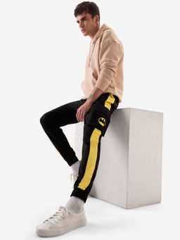 The Souled Store - Official Batman : Classic Emblem Men Cargo Joggers Multi-Color